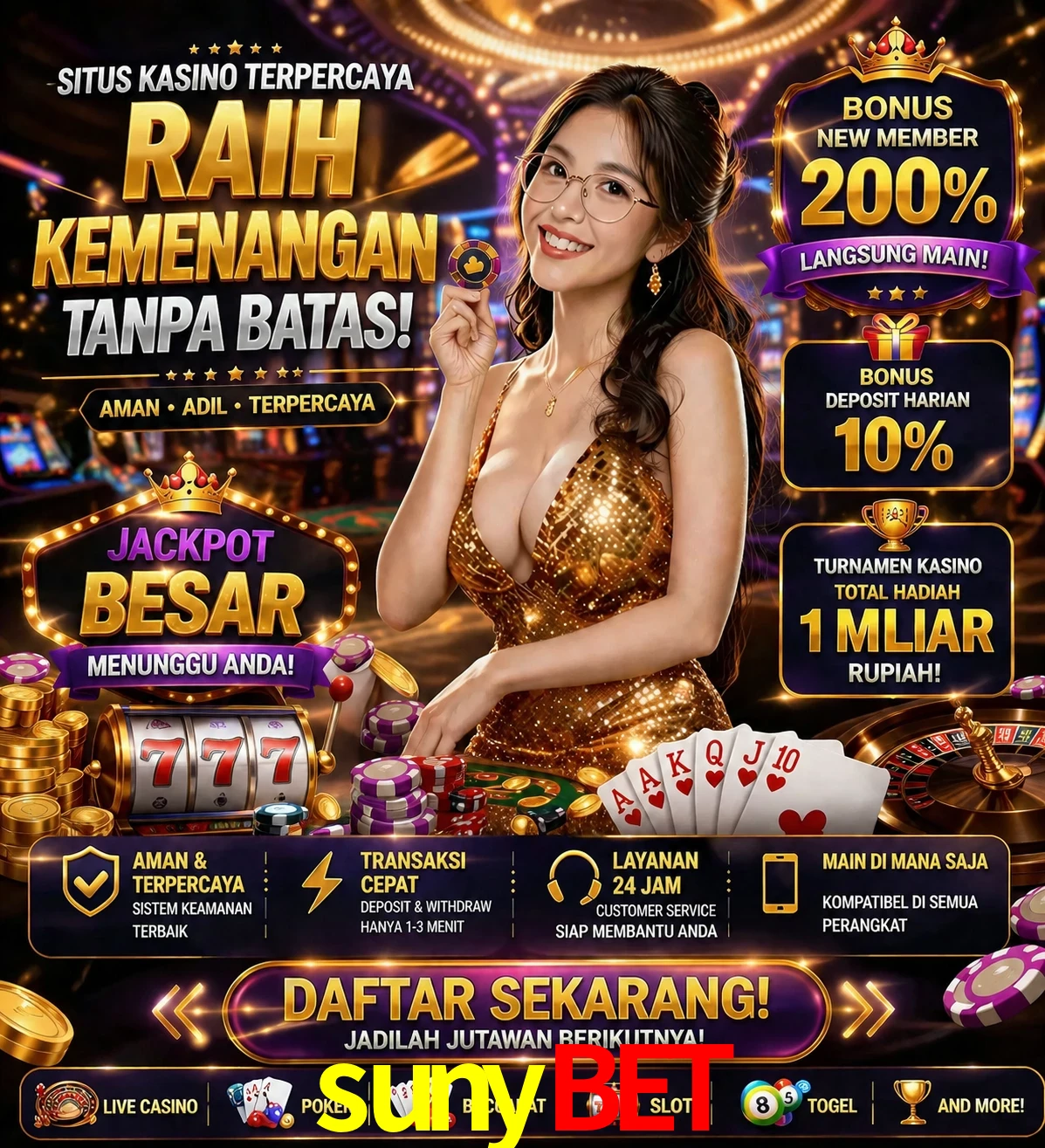 Roleta e blackjack sunybet